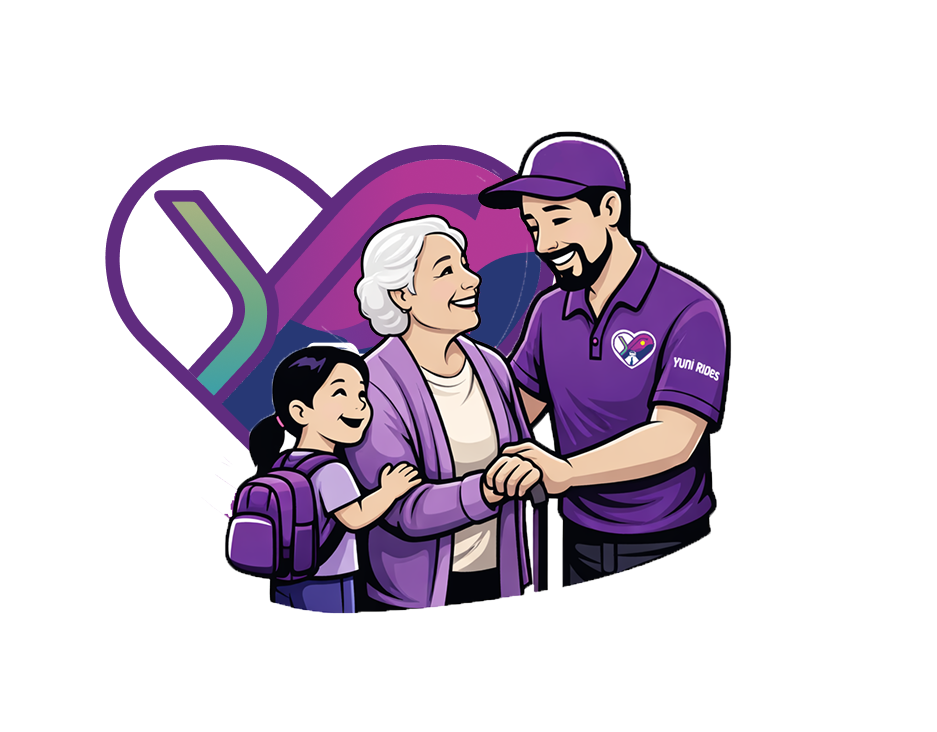 Yuni Rides team helping family